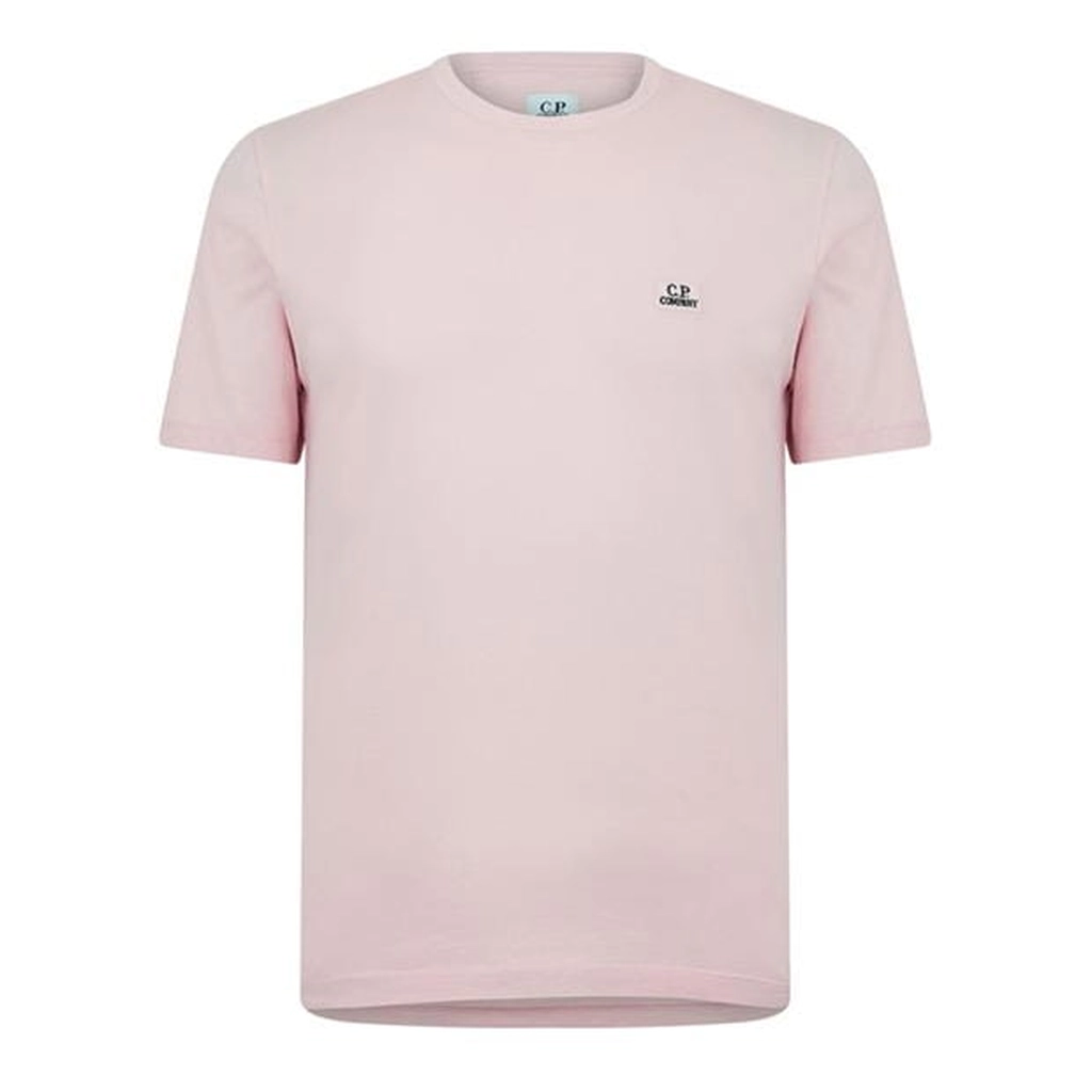 CP Company Embroidered Logo T-Shirt - Pink